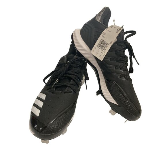 Adidas Icon Bounce Men's  Size 8 Black Baseball Cleats sneakers shoes NWT - Picture 1 of 8